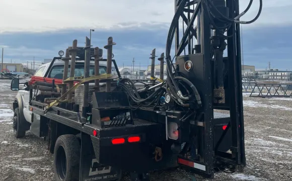 Anchor truck securing field equipment